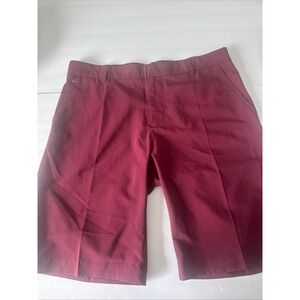 J.Lindeberg Golf Shorts Flat Front Pockets Maroon Performance‎ Size 32